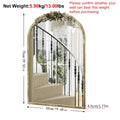 Axyaa Baroque Arch Wall Mirror with Rose Pattern for Home Decor