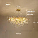 Axyaa Golden Crystal Tear Drop Ceiling Light for Living Room & Bedroom
