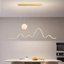Axyaa Modern Art Moon Chandelier for Bedroom, Restaurant, Living Room Decor