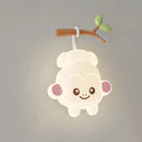 Axyaa Monkey Bear Tree Branch Wall Lamp for Children's Room