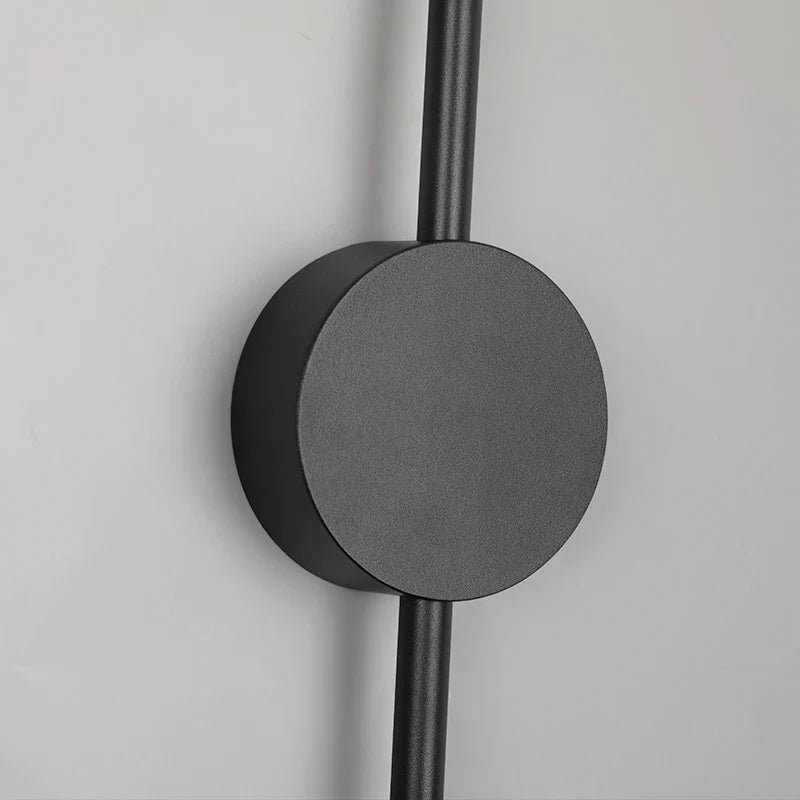 Modern Black LED Wall Light I-Shaped Bedroom Living Room Interior Lighting