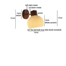 Axyaa Ceramic Wood LED Wall Light Interior Fixture for Living Room Kitchen