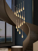Axyaa Modern Crystal Chandelier Loft Pendant Lamp