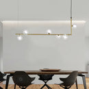 Axyaa Modern Linear Chandelier - Minimalist Pendant Light for Home Decor