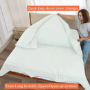 Axyaa 3-Piece Cotton Duvet Set with 3 Sided Zipper for Ultimate Convenience
