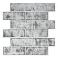 Axyaa Faux Brick Wall Panel Kitchen Bathroom Tile Sticker - Peel and Stick 3D Wall Cover