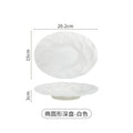 Axyaa Ceramic Pleated Western Dessert Salad Plate Set