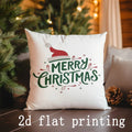 Axyaa Christmas Santa Pillow Cover for Sofa, Bedroom, Car - Merry Decor, Rectangular Shape, Cushion