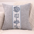Axyaa Linen Chinese Pavilion Pattern Pillow Cover for Home Sofa Bedroom
