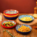 Axyaa Bohemian Ceramic Plate: Creative Western Food Fruit Plate, Oven Microwave Safe
