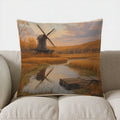 Autumn Windmill Pathway Decorative Pillow Cover by Axyaa - Sofa Bedroom Car Cushion Cover