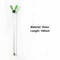 Axyaa Cactus Glass Stir Stick: Colorful, Long Handle for Cocktails, Juice, Coffee