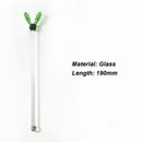 Axyaa Cactus Glass Stir Stick: Colorful, Long Handle for Cocktails, Juice, Coffee