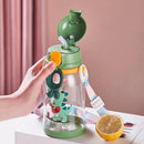 Axyaa Kids Straw Water Bottle 600ml - Leakproof Cartoon Sippy Cup