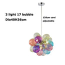 Axyaa Glass Bubble Chandelier Pendant Light for Living Room Bedroom