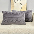 Axyaa Plush Cream White Throw Pillow Cover for Cozy Home Decor