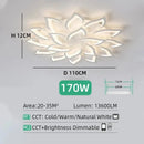 Axyaa Luxury Acrylic LED Ceiling Lamp Remote Dimming for Modern Living Room