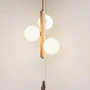 Axyaa Frosted Glass Crystal Chandelier: Elegant Round Ball Pendant Light for Living Room
