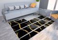 Axyaa Geometric Plaid Striped Print Carpet for Home Living Room and Bedroom Decor