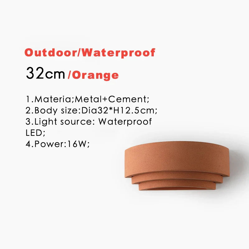 Axyaa Waterproof LED Wall Lamp Modern 110V 220V Garden Street Light Moon Background
