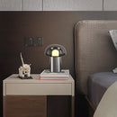Axyaa Minimalist Gray LED Floor Lamp Nordic Style Mushroom Bedside Table Lamp
