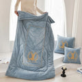 Axyaa Pillow Quilt: Sofa Nap Blanket & Car Sleeping Cushion, Winter Thick Dual-Purpose