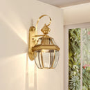 Axyaa Nordic Copper Outdoor Wall Light: Waterproof LED Garden Lamp