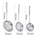 Axyaa Stainless Steel Colander with Extended Handle and Hanging Hole