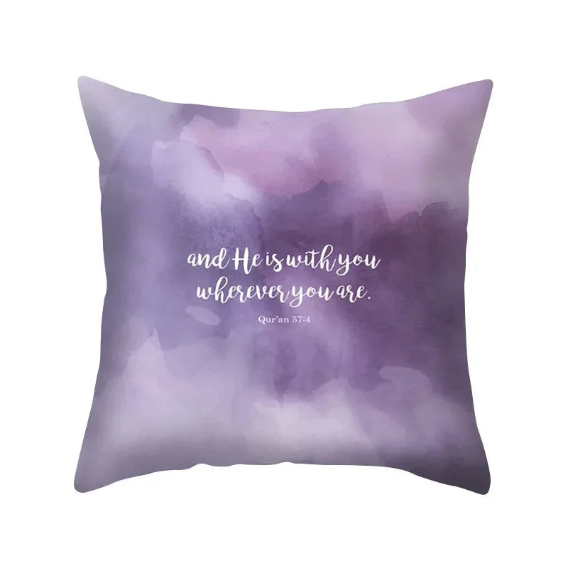 Axyaa Blue Purple Polyester Pillow Case Throw Pillow Cover