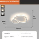 Axyaa LED Ceiling Lamp Acrylic Modern Minimalist Full-Spectrum for Home, Study, Bedroom