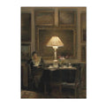 Moody Victorian Woman Portrait Wall Art Print by Axyaa
