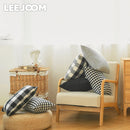 Axyaa Black White Checkered Cushion Cover Nodic Style Pillowcase Sofa Decor 30x50cm/45x45cm