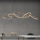 Axyaa Modern Minimalist Gold LED Pendant Light for Living Dining Room