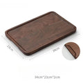 Axyaa Black Walnut Wood Tea Tray for Coffee Tea Desserts Storage Dinner Tray