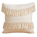 Axyaa Tufted Tassels Cushion Cover for Home Decor Square 45x45cm
