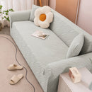 Axyaa Jacquard Fleece Sofa Cover - Universal Stretch, Anti-Scratch, All Seasons