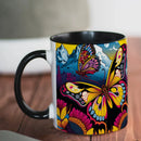Axyaa Dancing Fairy Butterflies Coffee Mug, Colorful Design Institute Tea Cup