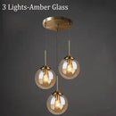 Axyaa Glass Pendant Lamp LED Hanging Light for Dining Room Kitchen Bedroom