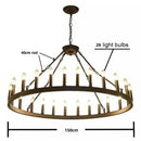 Axyaa Black Metal Chandelier Lighting for Living Room Loft, LED Pendant Lights for Villa Stairs