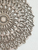 White Wooden Mandala Wall Art by Axyaa - Boho Chic Decor for Home