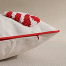 Axyaa Santa Hat Embroidery Decorative Pillow Cover for Christmas Party décor.