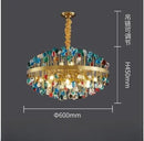 Axyaa Colorful Crystal Chandelier Modern Luxury Living Room Pendant Lamp
