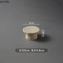 Axya Ceramic High-Foot Dessert Plate - Specialty Tableware for Molecular Cuisine Display