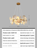 Axyaa Luxury Lotus Leaf Chandelier: Elegant Lighting for Home, Hotel, and Dining Area