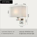 Axyaa LED Wall Light: Nordic Fabric Decorative Light with Rotary Switch, Minimalist Design