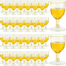 Axyaa 150ml Disposable Clear Plastic Champagne Glasses for Weddings & Parties