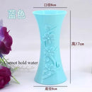 Axyaa Embossed Plastic Vase for Home Office Decor, Nordic Style Flower Arrangement