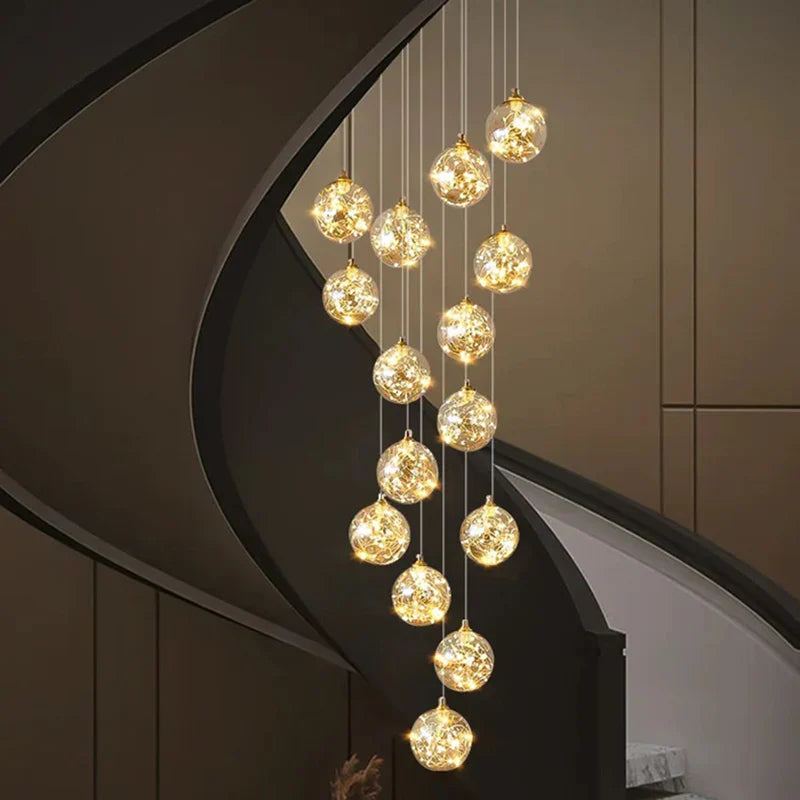 Axyaa Nordic Stair Chandelier Living Dining Room Pendant Ceiling Light Indoor Lighting