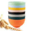 Axyaa Round Wheat Straw Bowls Set of 8 - Eco-Friendly Unbreakable Salad Bowls