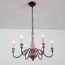 Axyaa Retro Chandelier: Solid Wood Dining Room Lamps for Stylish French Designer Home Decor